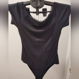 NWT Elegant Black Lace Bodysuit
